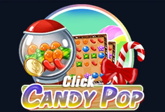 ภาพปกเกมสล็อตธีมลูกอมและตู้กดขนมหวาน